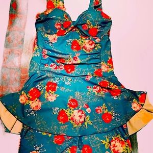 Vintage inspo two piece swimwear